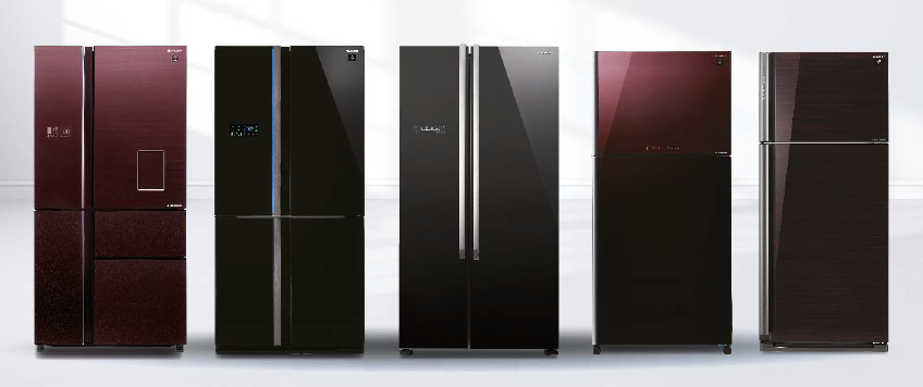Sleek design- SHARP refrigerator